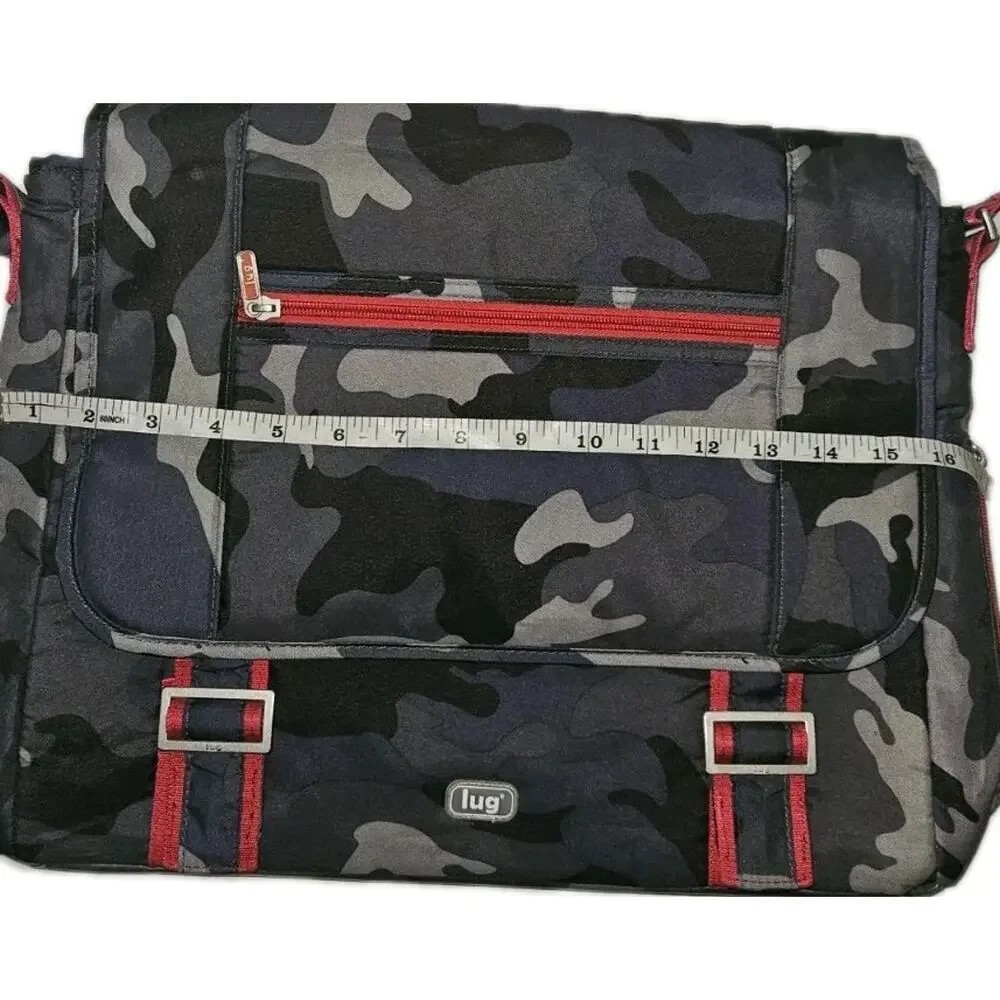 Lug Orange Label Crossbody Messenger Bag Laptop Camo Grey Blue Black 16x12
